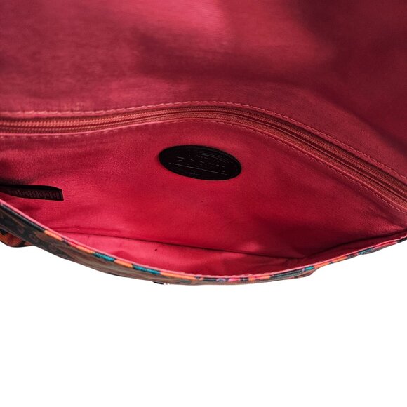 Fossil‎ Floral Canvas Crossbody Bag With Black Adjustable Strap & Buckle Closure - Picture 9 of 12